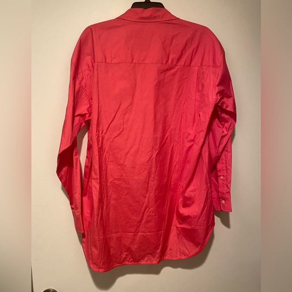 SAMSOE SAMSOE LUANA OVERSIZED BUTTON DOWN SHIRT CORAL XS/S - Picture 7 of 7